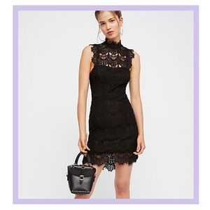Free People Black Daydream Bodycon Slip Dress